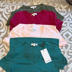 Lacoste Women's Short Sleeve Tees - Green, Pink, Red, Teal